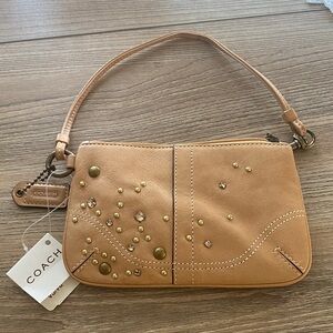 Vintage Coach Beige Wristlet w/ Gold Accents The Vachetta Collection